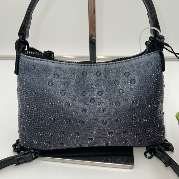 Steve Madden BBABS Sparkle Gray and Black hardware Bag - Picture 1 of 13